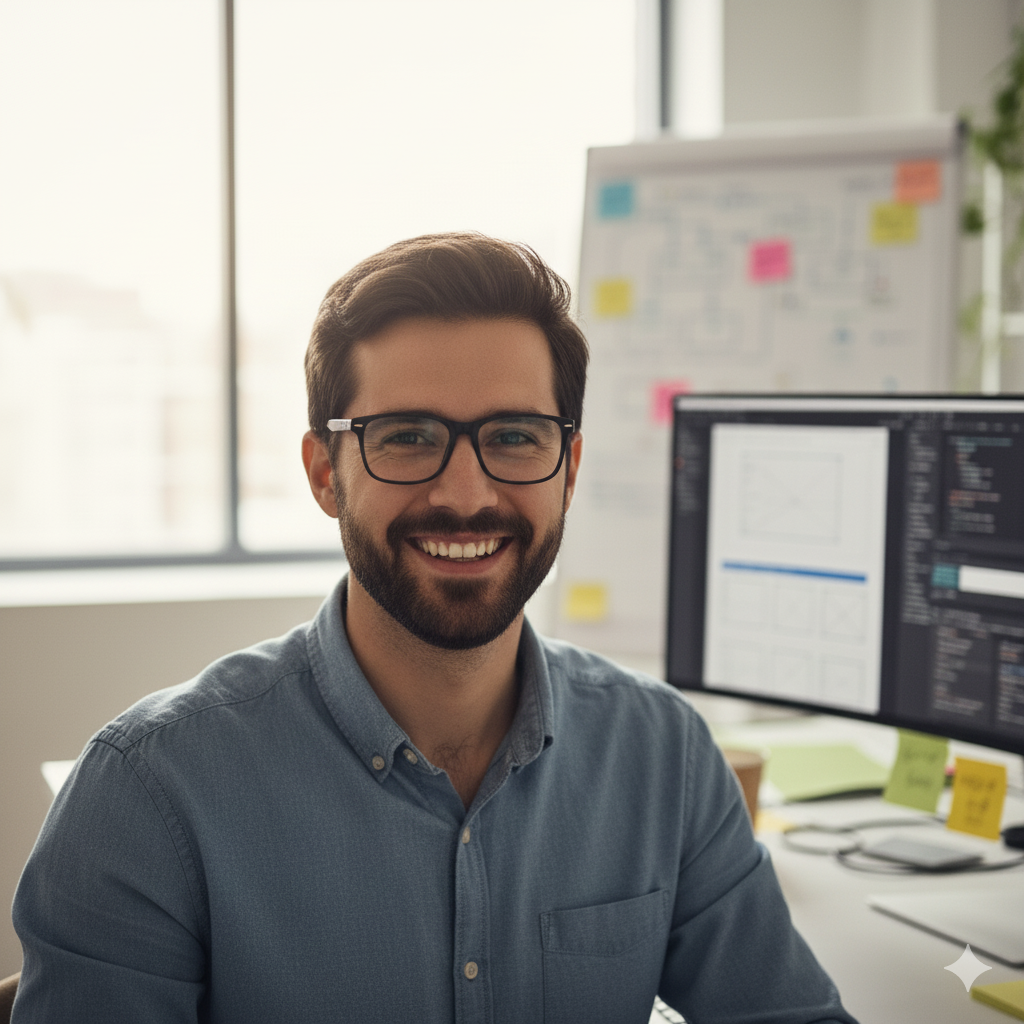 Pessoa desenvolvendo site